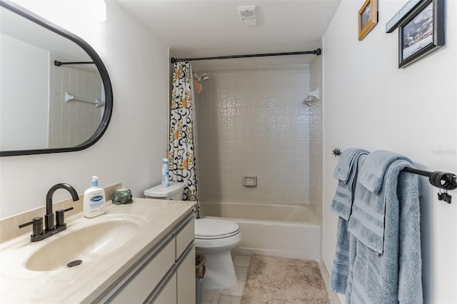 3360 Ocean Shore Blvd Unit 4050, Ormond Beach, FL 32176 - full bath featuring tile patterned floors, vanity, toilet, and shower / tub combo