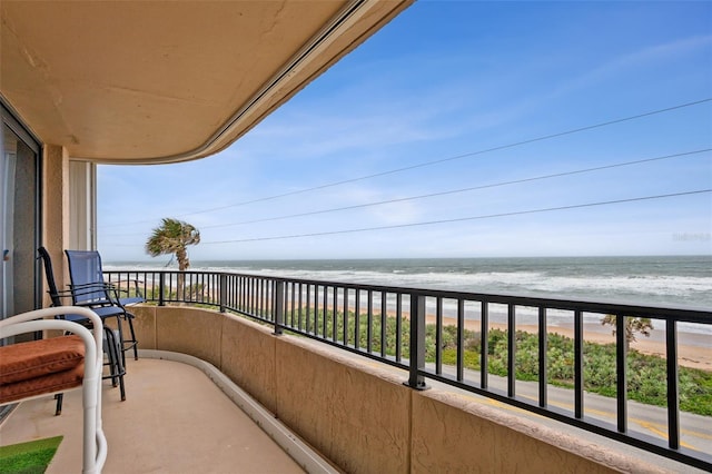 3360 Ocean Shore Blvd Unit 4050, Ormond Beach, FL 32176 - balcony featuring view of water and beach