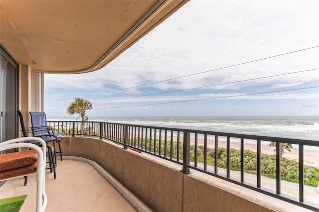 3360 Ocean Shore Blvd Unit 4050, Ormond Beach, FL 32176 - balcony featuring view of water and beach