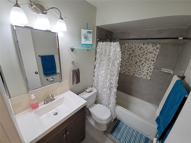 1108 Northlake Dr Unit 1108, Sanford, FL 32773 - full bath featuring vanity, toilet, shower / bath combo, and tile patterned flooring