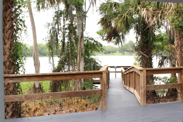 1108 Northlake Dr Unit 1108, Sanford, FL 32773 - wooden deck featuring a water view