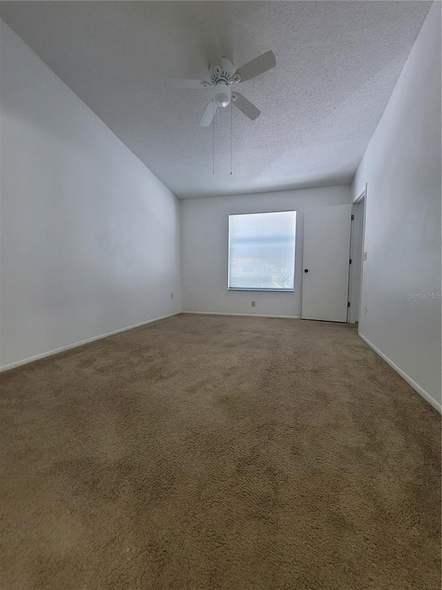 3124 S Semoran Blvd Unit 206, Orlando, FL 32822 - carpeted empty room with ceiling fan, a textured ceiling, and baseboards