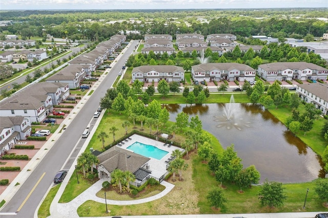 328 Cedar Bark Ln, Sanford, FL 32771 - aerial perspective of suburban area with a nearby body of water and a pool