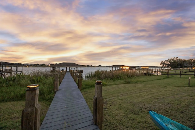 16086 Johns Lake Overlook Dr, Winter Garden, FL 34787 - dock area featuring a lawn and a water view