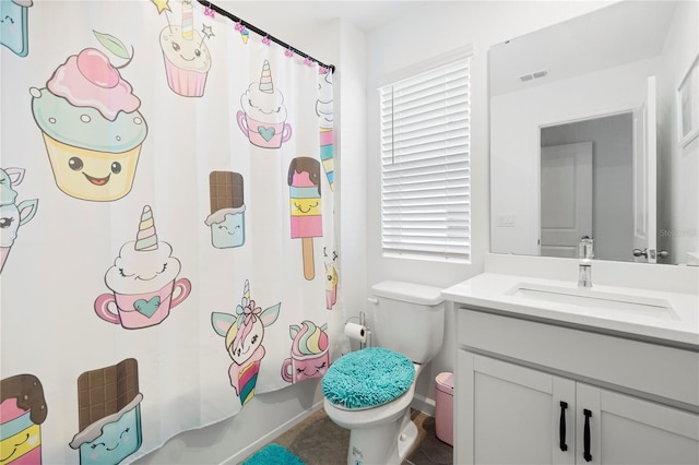 2227 Blue Salvia St, Clermont, FL 34711 - bathroom with vanity, toilet, and shower / bathtub combination with curtain