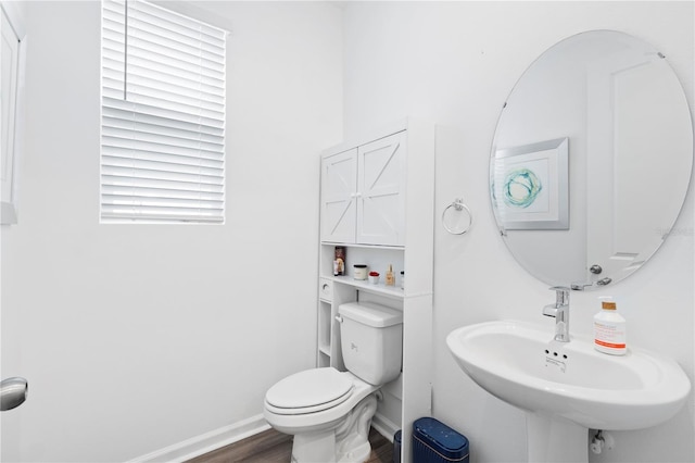 2227 Blue Salvia St, Clermont, FL 34711 - half bathroom with toilet, a sink, and wood finished floors