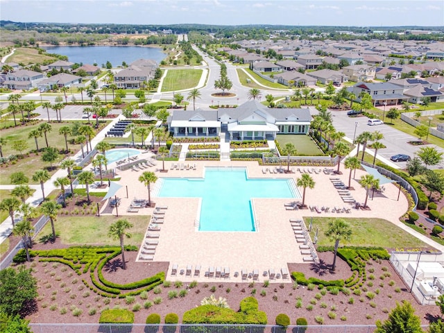2227 Blue Salvia St, Clermont, FL 34711 - aerial view of a pool and a large body of water
