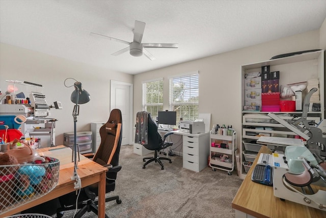 8811 Bally Neal Loop, Davenport, FL 33896 - home office featuring ceiling fan and carpet flooring