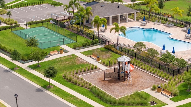 12259 Bracco St, Winter Garden, FL 34787 - aerial view of a pool and a community park