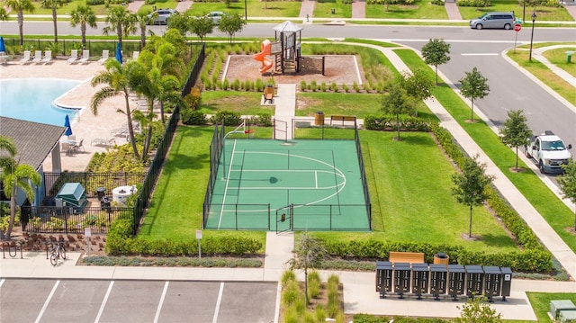 12259 Bracco St, Winter Garden, FL 34787 - bird's eye view of a park and a pool area