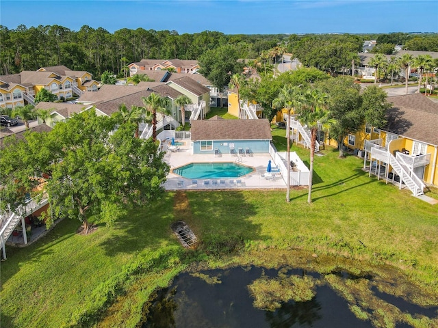 8704 Knightsbridge Ct Unit B, Kissimmee, FL 34747 - aerial view of residential area featuring a pool
