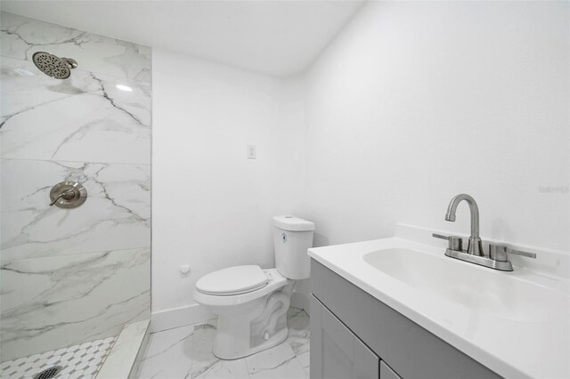 161 Bolender Rd, Auburndale, FL 33823 - bathroom featuring marble finish flooring, a marble finish shower, vanity, and toilet