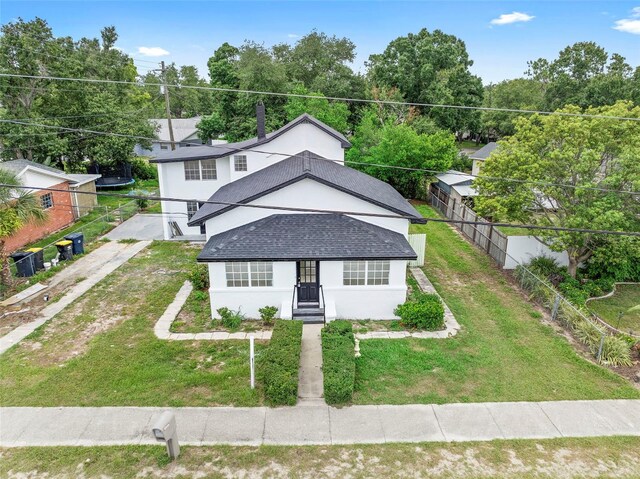 161 Bolender Rd, Auburndale, FL 33823 - view of front of property with a shingled roof, driveway, and stucco siding