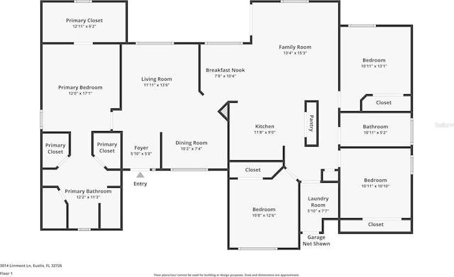 3014 Linmont Ln, Eustis, FL 32726 - floor plan / room layout
