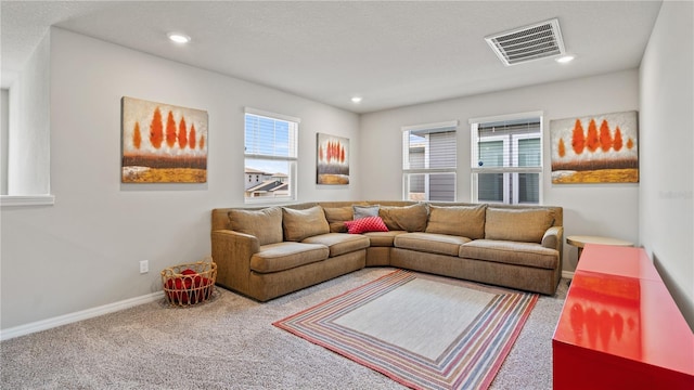 5291 Meredrew Ln, Saint Cloud, FL 34771 - carpeted living area featuring baseboards and recessed lighting