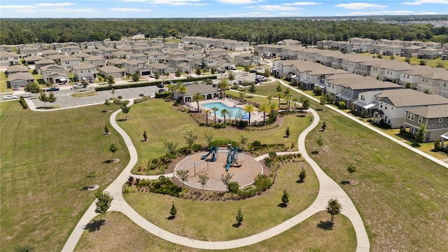 5291 Meredrew Ln, Saint Cloud, FL 34771 - aerial view of property's location with nearby suburban area and a pool