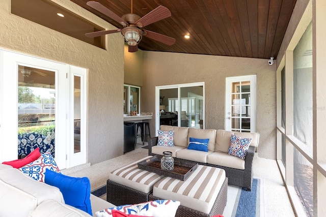 1600 N Wind Ct, Winter Springs, FL 32708 - view of patio featuring outdoor lounge area and a ceiling fan