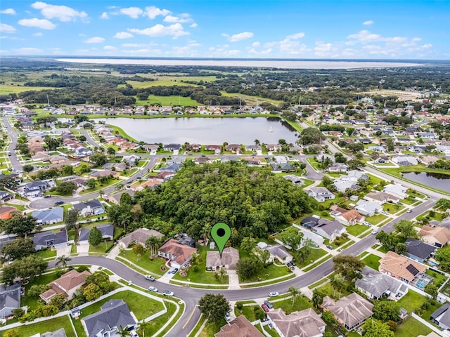2888 Middleton Cir, Kissimmee, FL 34743 - aerial view of property's location featuring a large body of water and nearby suburban area