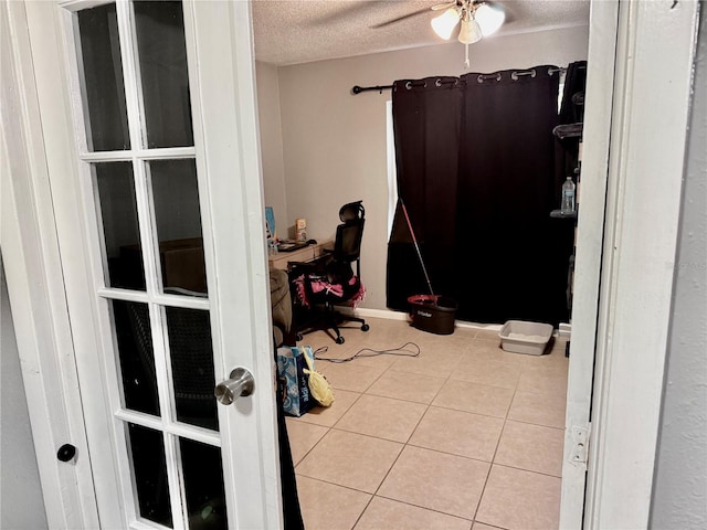 2 Clear Pl, Ocala, FL 34472 - office space featuring a textured ceiling, tile patterned flooring, and a ceiling fan