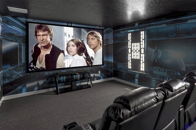 1533 Flange Dr, Davenport, FL 33896 - cinema with carpet and a textured ceiling