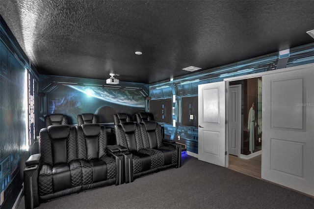 1533 Flange Dr, Davenport, FL 33896 - carpeted home theater with a textured ceiling and plenty of natural light