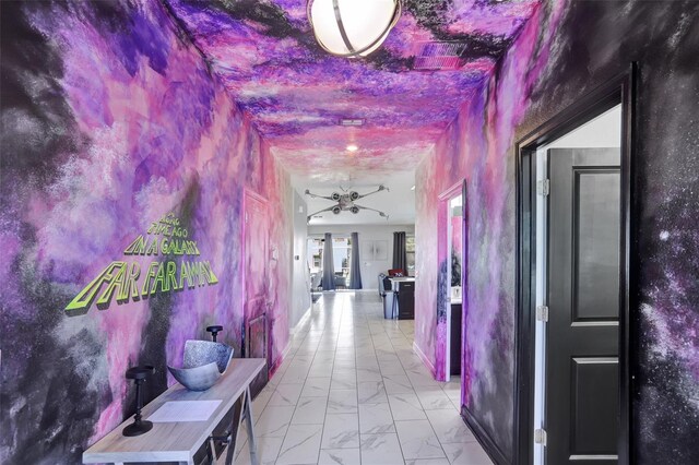 1533 Flange Dr, Davenport, FL 33896 - hall with light marble finish flooring