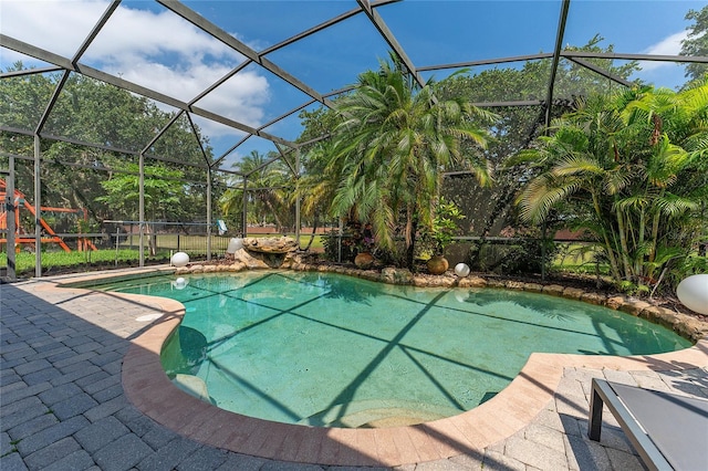 13108 Lakeshore Grove Dr, Winter Garden, FL 34787 - outdoor pool featuring a patio area and a lanai