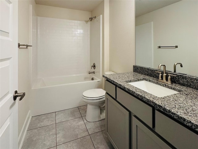 4326 Sagefield Dr, Harmony, FL 34773 - full bath featuring vanity, toilet, shower / bath combination, and tile patterned flooring