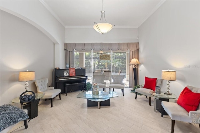 2046 Westover Reserve Blvd, Windermere, FL 34786 - sitting room featuring wood finished floors and ornamental molding