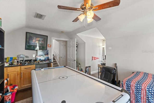 2046 Westover Reserve Blvd, Windermere, FL 34786 - rec room featuring lofted ceiling and ceiling fan