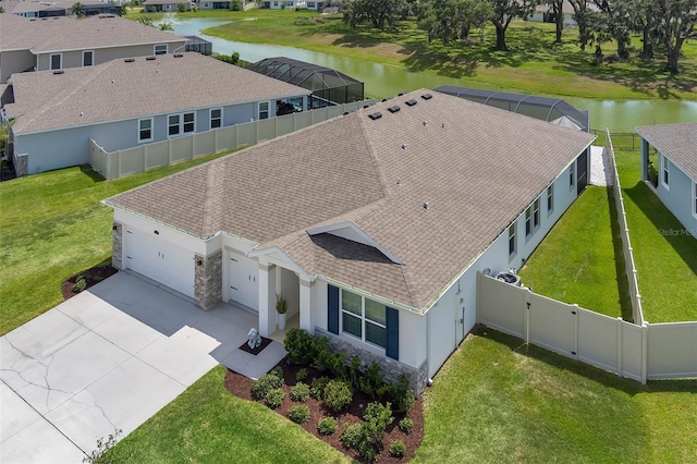 10815 Laxer Cay Loop, San Antonio, FL 33576 - aerial view of residential area featuring a nearby body of water