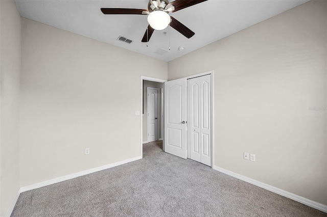 2193 Betsy Ross Ln, Saint Cloud, FL 34769 - unfurnished bedroom featuring carpet, baseboards, a closet, and ceiling fan