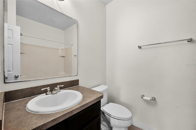 2193 Betsy Ross Ln, Saint Cloud, FL 34769 - full bathroom with toilet, vanity, and a shower