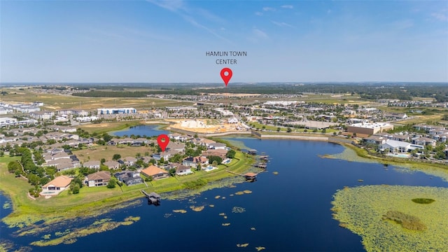 5365 Bowman Dr, Winter Garden, FL 34787 - view of property location featuring a large body of water and nearby suburban area