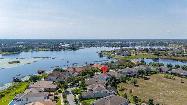 5365 Bowman Dr, Winter Garden, FL 34787 - aerial view of residential area featuring a nearby body of water