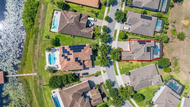 5365 Bowman Dr, Winter Garden, FL 34787 - aerial view of residential area with property boundaries highlighted and a pool