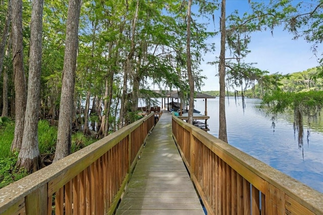 1550 Bluewater Run, Chuluota, FL 32766 - dock area featuring a water view