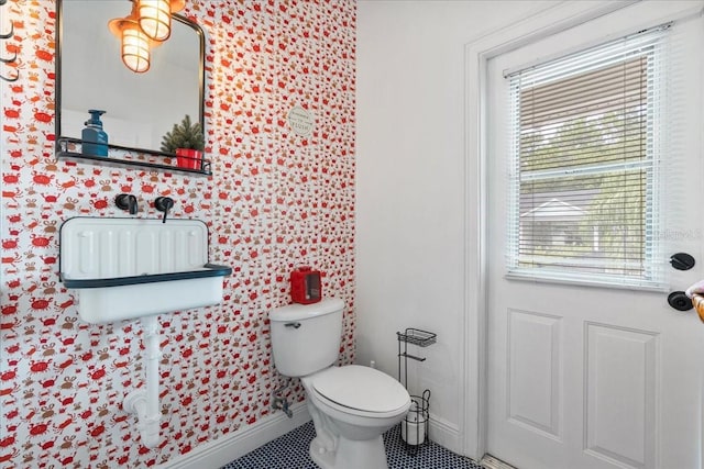 1550 Bluewater Run, Chuluota, FL 32766 - half bathroom featuring toilet and tile patterned flooring