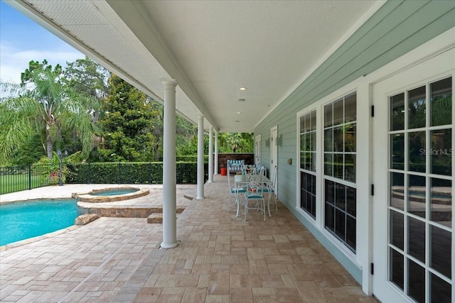 1550 Bluewater Run, Chuluota, FL 32766 - view of patio / terrace with a pool with connected hot tub