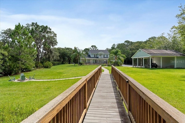 1550 Bluewater Run, Chuluota, FL 32766 - rear view of property with a yard