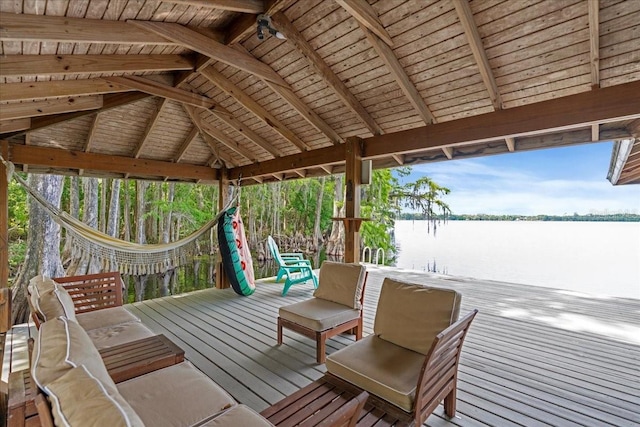 1550 Bluewater Run, Chuluota, FL 32766 - deck with a water view