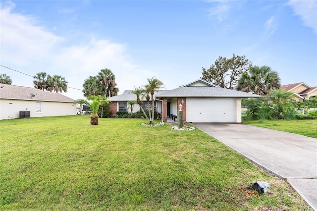 109 Coral Reef Ct N, Palm Coast, FL 32137 - ranch-style house featuring driveway, a front lawn, and an attached garage