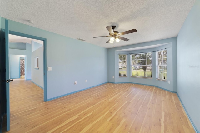 925 S Dean Cir, Deltona, FL 32738 - unfurnished room with wood finished floors, ceiling fan, a textured ceiling, and baseboards