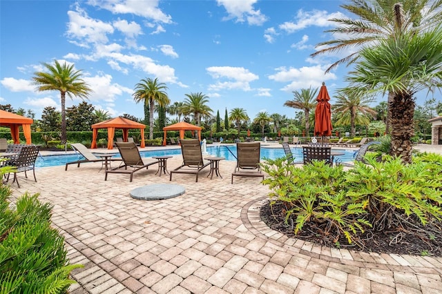 2342 Clemblue Rd, Clermont, FL 34715 - community pool with a gazebo and a patio