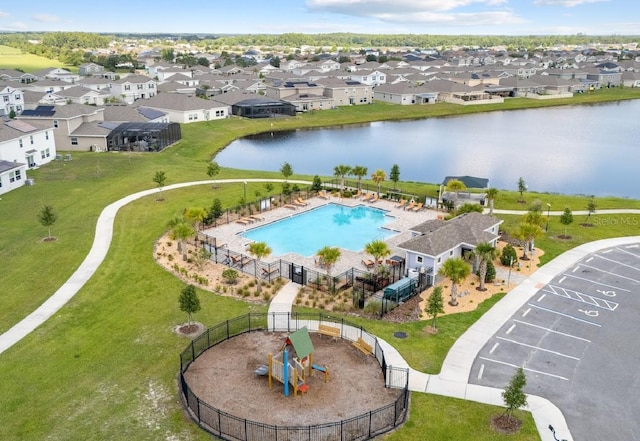 601 Watusi Way, Saint Cloud, FL 34772 - aerial perspective of suburban area with a large body of water and a pool area