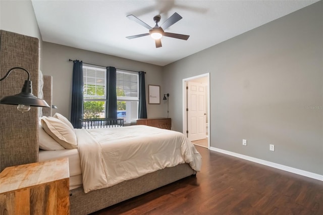 3223 Blazing Star Ln, Harmony, FL 34773 - bedroom featuring wood finished floors, baseboards, and a ceiling fan