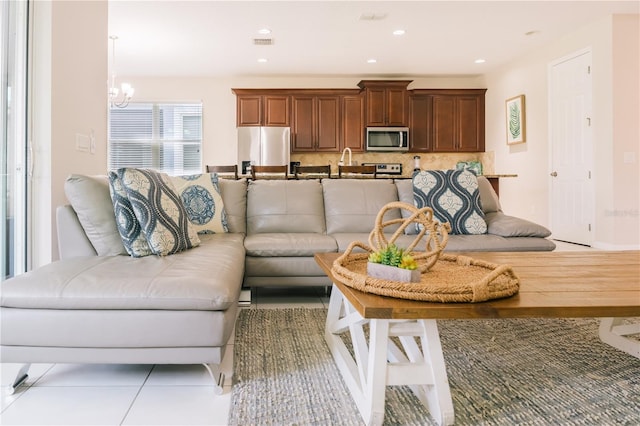 1836 Sandy Park Trl, Kissimmee, FL 34747 - living area with a chandelier and recessed lighting