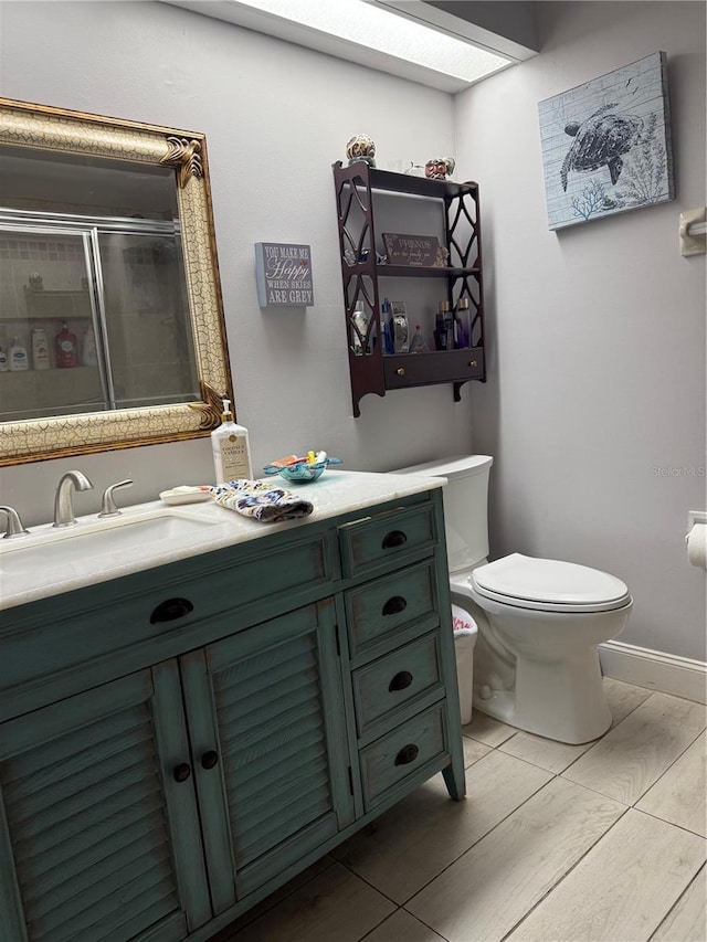 4186 Buglers Rest Pl, Casselberry, FL 32707 - full bath featuring toilet, vanity, and a shower stall