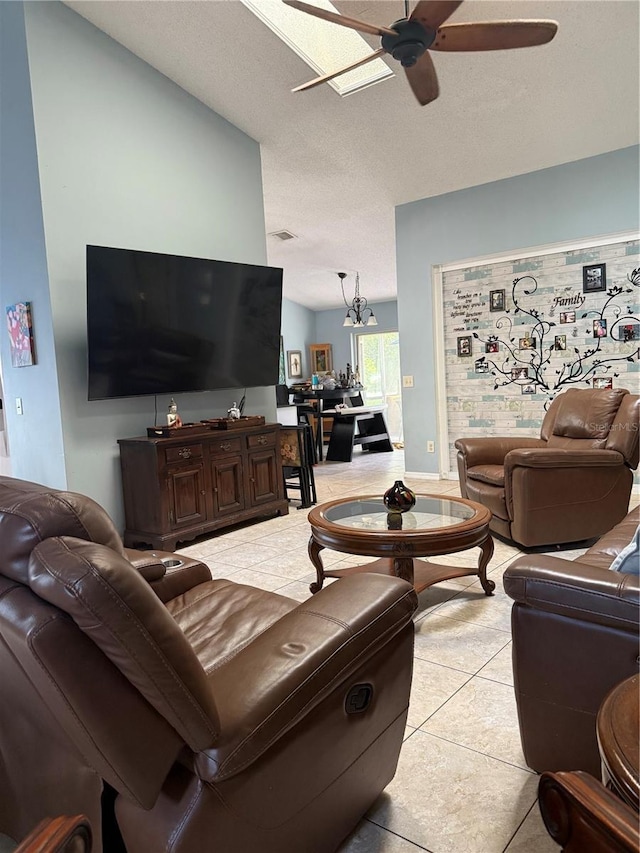 4186 Buglers Rest Pl, Casselberry, FL 32707 - living room featuring ceiling fan and light tile patterned floors