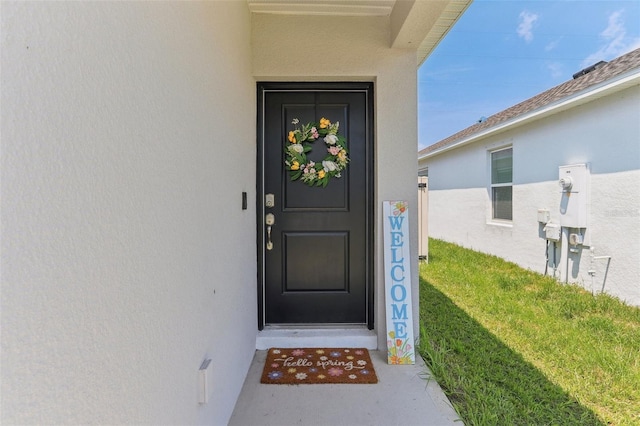 4122 Sagefield Dr, Saint Cloud, FL 34773 - property entrance featuring stucco siding